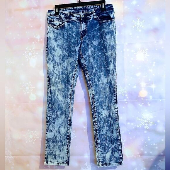 VINTAGE INDUSTRIAL BLEACHED STRAIGHT LEG 5-POCKET JEANS WOMEN'S (NO TAGS INSIDE) - Picture 1 of 3